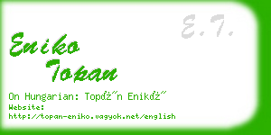 eniko topan business card